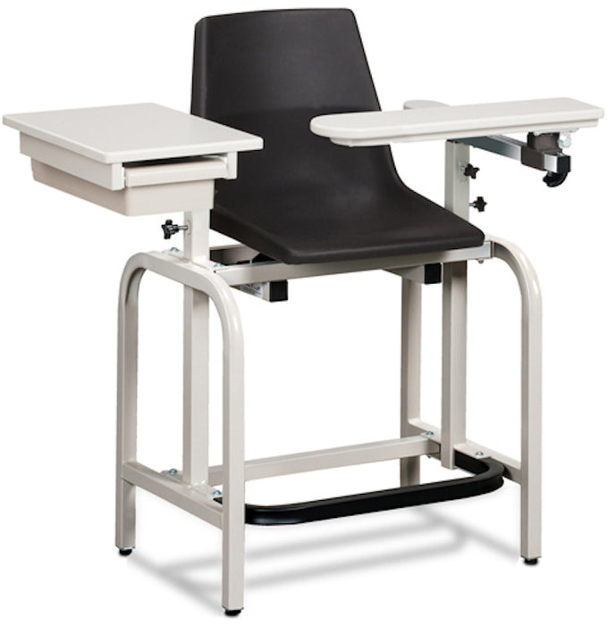 Standard Extra Tall Clean Blood Drawing Chair with Flip Arm - Drawer Included