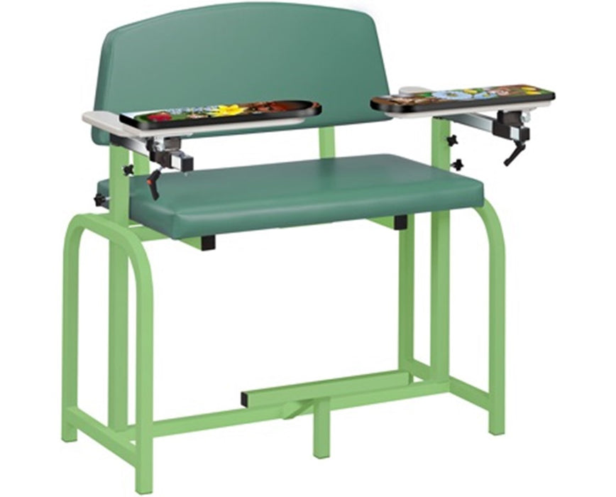Pediatric Extra-Wide Blood Drawing Chair Spring Garden Graphics