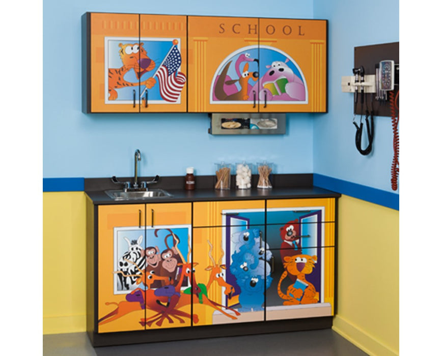 Pediatric Complete Exam Room - Zoo Bus Scale Table & Cabinet