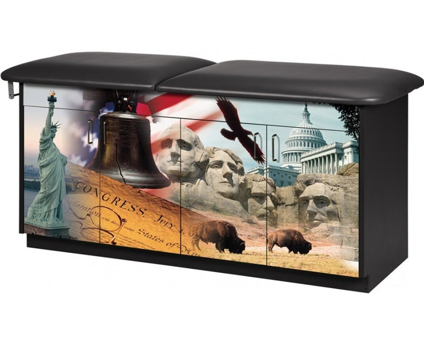 Pediatric Cabinet Treatment Table w/ Adjustable Backrest. Adventure / Imagination