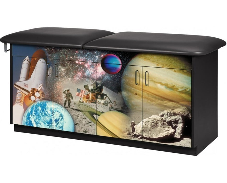 Pediatric Cabinet Treatment Table w/ Adjustable Backrest. Adventure / Imagination