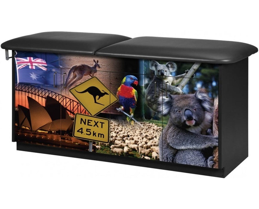 Pediatric Cabinet Treatment Table w/ Adjustable Backrest. Adventure, Down Under