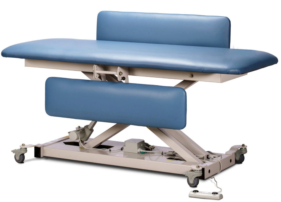 Power Hi-Lo Exam Table. Open Base w/ Flat Top, Side Rails & Casters (Changing Table). 72"L