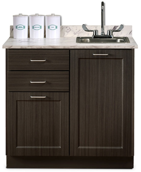 36"W Base Cabinet w/ 2-Doors, 2-Drawers & Sink (Fashion Finish)
