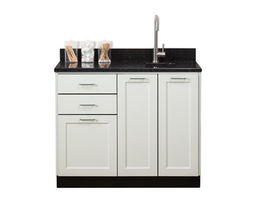 42"W Base Cabinet w/ 3-Doors, 2-Drawers & Sink (Fashion Finish)
