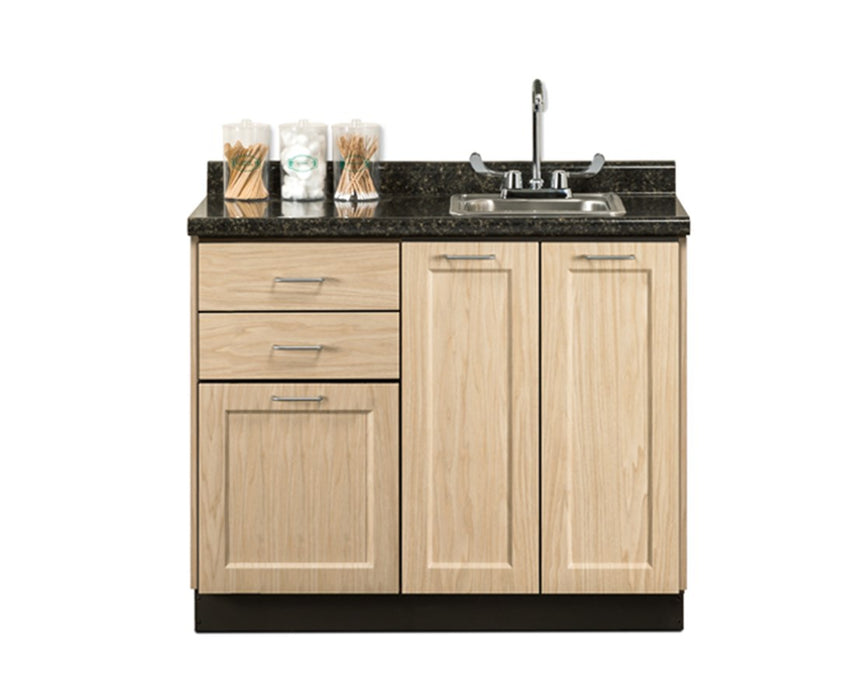 42"W Base Cabinet w/ 3-Doors, 2-Drawers & Sink (Fashion Finish)