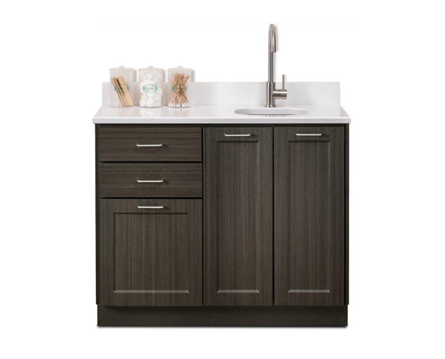 42"W Base Cabinet w/ 3-Doors, 2-Drawers & Sink (Fashion Finish)