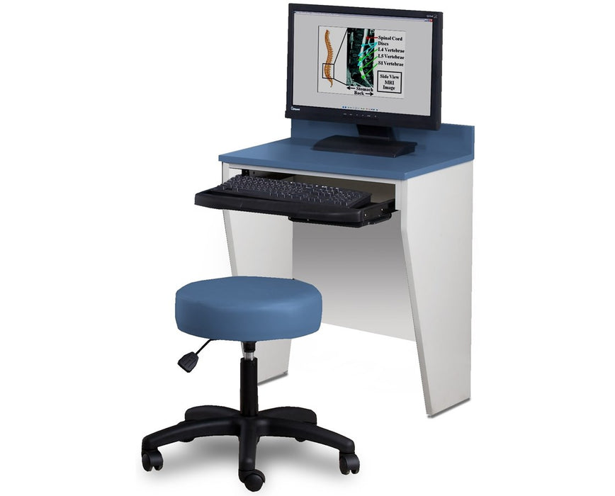 Stand Alone Desk with Keyboard Layout