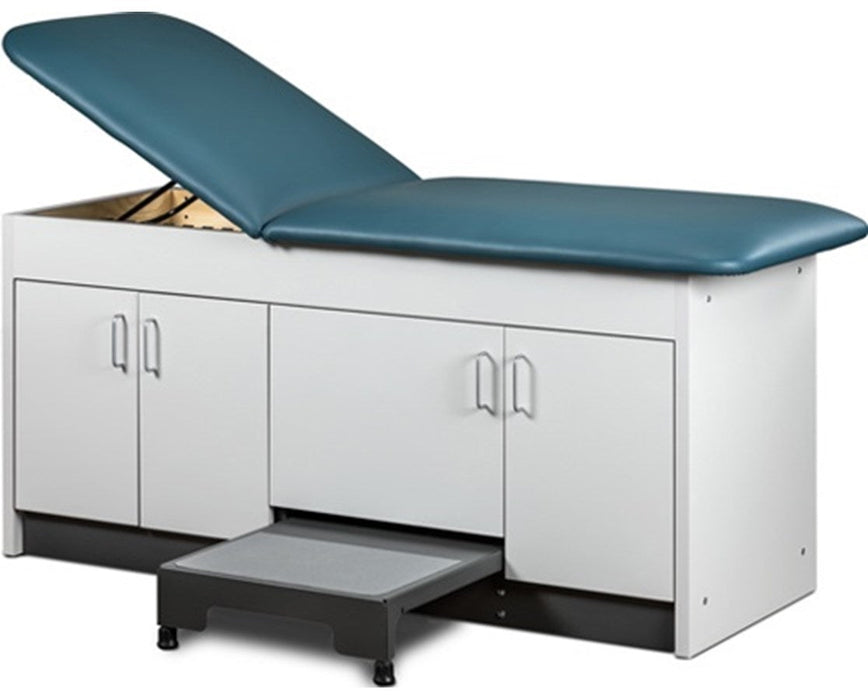 Cabinet Treatment Table w/ Adjustable Back, 4 Doors & Step Stool. 400lbs Capacity. 30"W