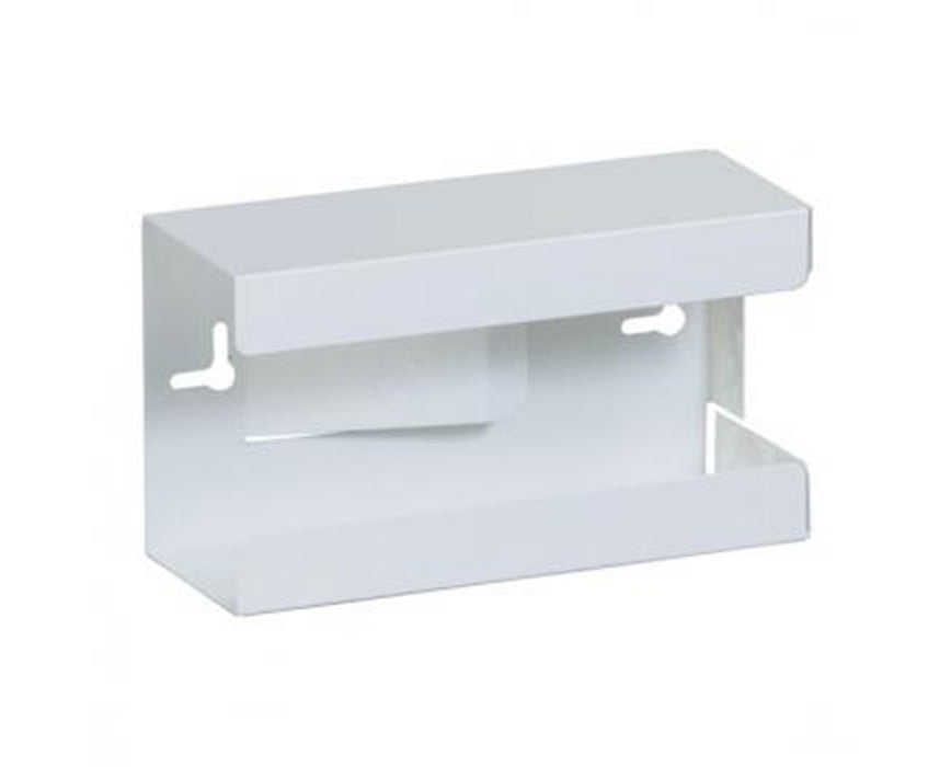 Single White Steel Glove Box Holder