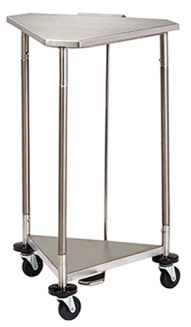 18" Stainless Steel Triangular Hamper w/ Lid