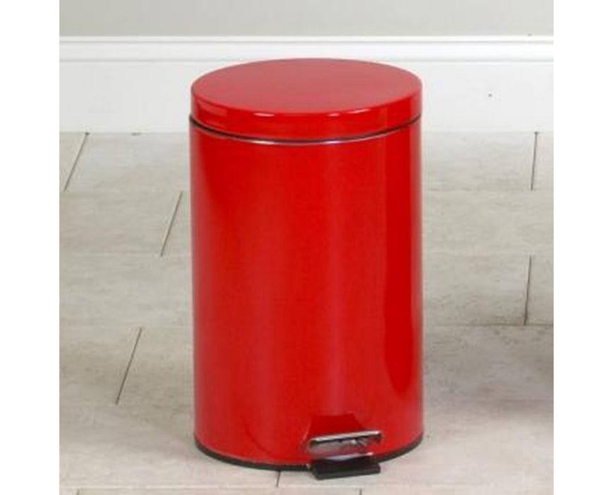 Small Round Waste Receptacle Red
