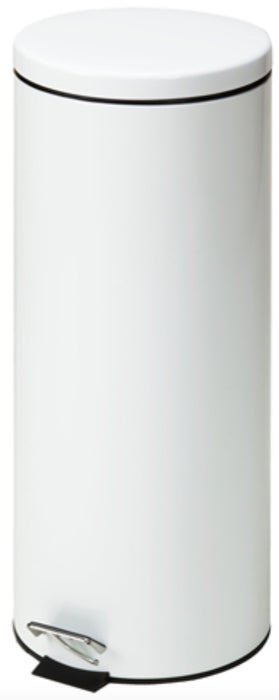 Medium Round Waste Receptacle, White
