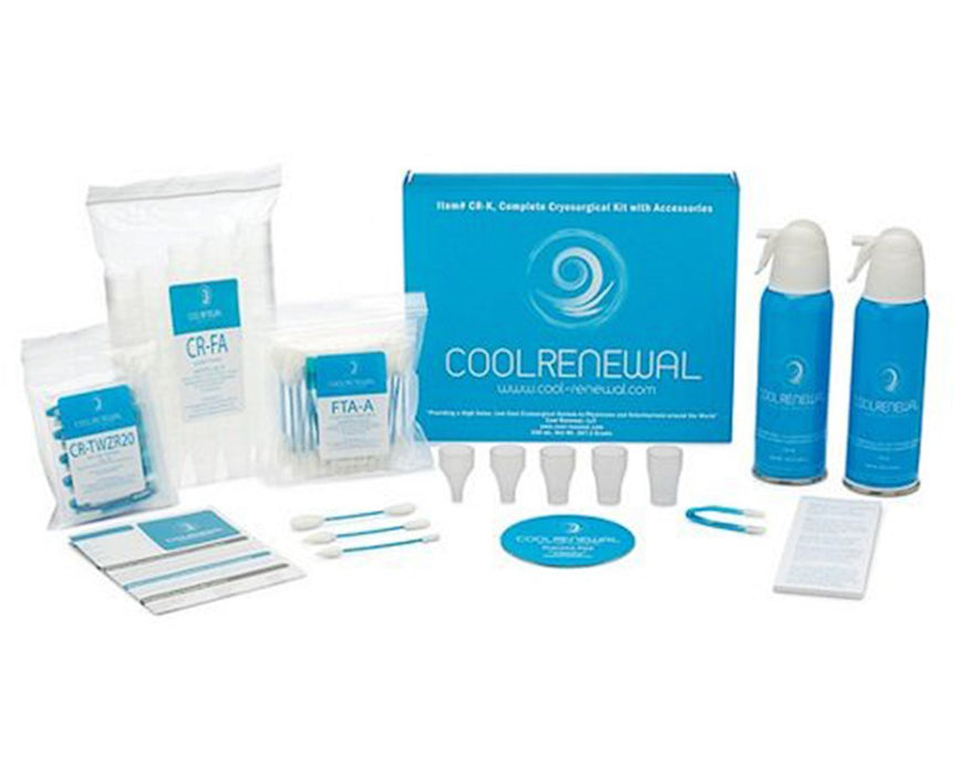 Cryosurgery Freeze Kit - 170mL Canisters, Complete Kit with 2 Canisters - 130 Freeze Treatments