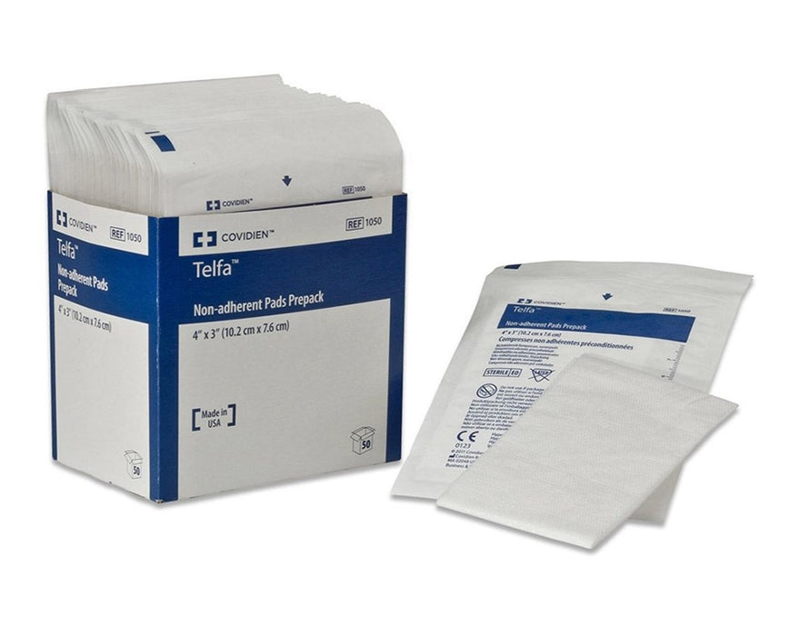 TELFA Ouchless Non-Adherent Pad, 8" x 10" (500 Dressings/Case). Non-Sterile
