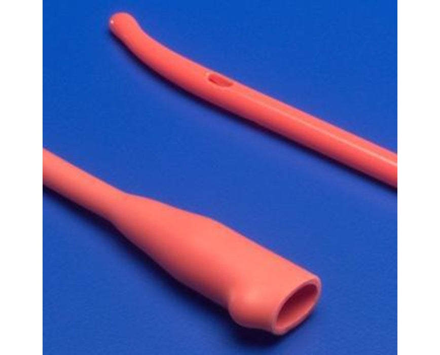 Urethral Red Rubber Catheter, 14FR, Coude Tip, 12" Length - 12/ctn