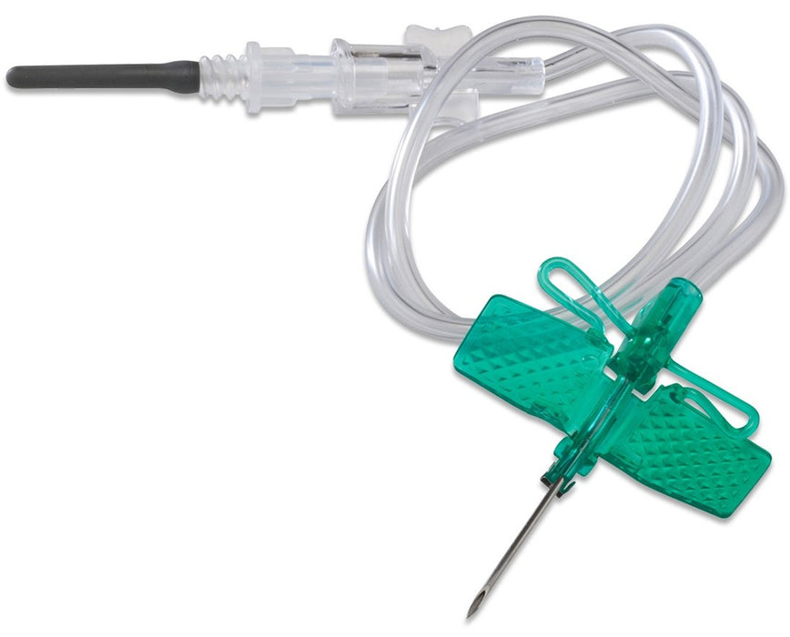 Monoject Blood Collection Set with Multi-Sample Luer Adapter - 21G, 12" Tubing, Green, 50 / Case