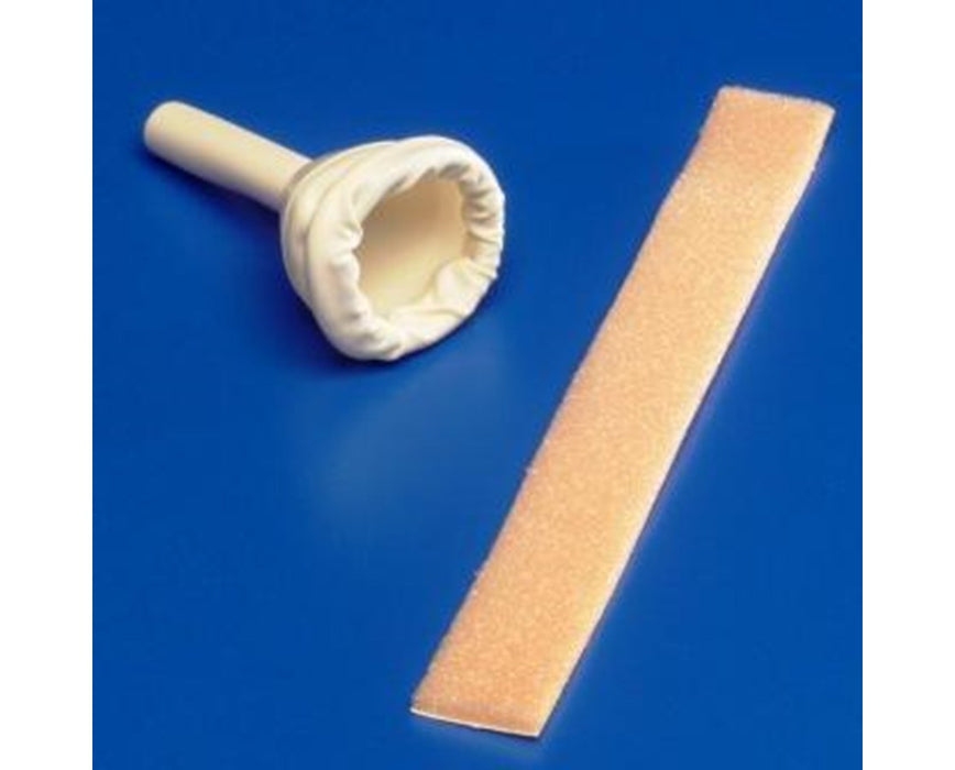 Male External Catheter, Foam Strap, Medium Size, 1.1" Diameter - 144/cs