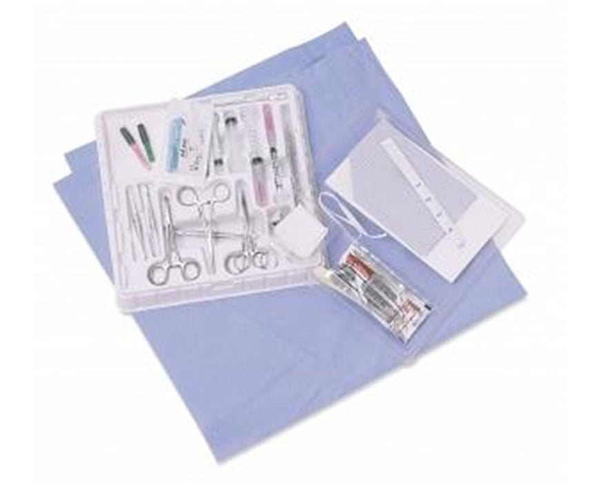 Argyle Umbilical Vessel Catheter Tray, No Catheter, Fine Tip Forceps - 5/Case