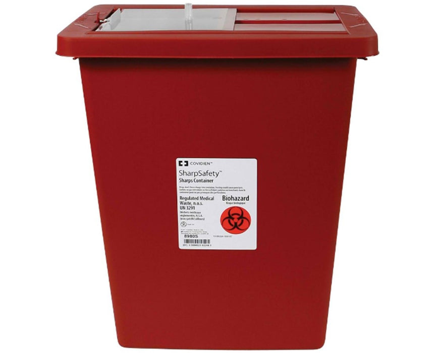 Chemotherapy Sharps Disposal Container w/ Sliding Lid (10/case)