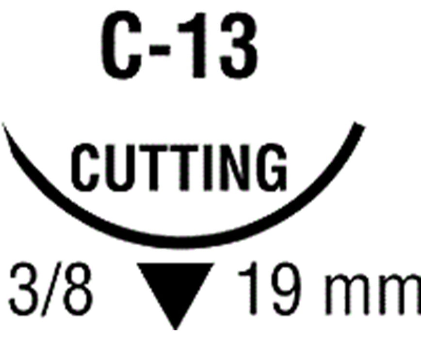 Plain Gut Sutures, Size 3-0, Reverse Cutting, 30", Needle C-13, 3/8 Circle (12 Sutures/box)