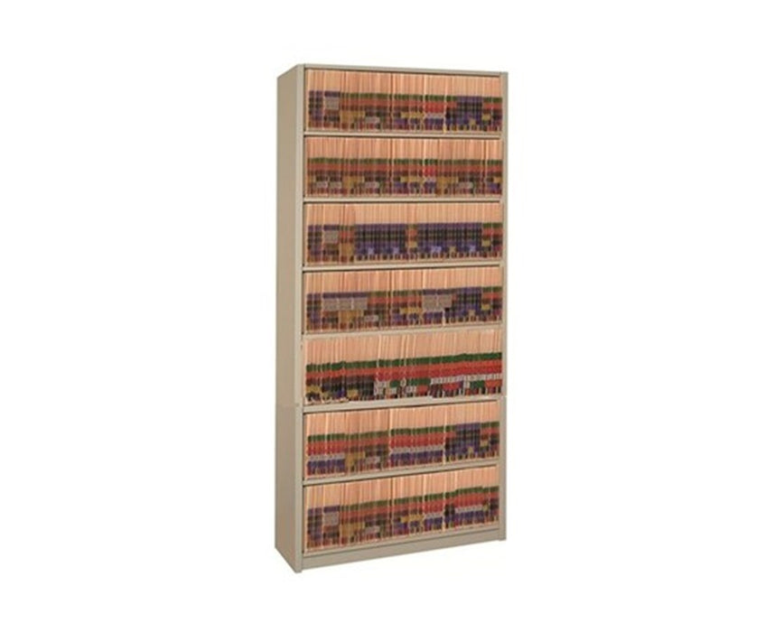 4 Post File Shelving Cabinet 85-1/4" High, 6 to 8 Tiers