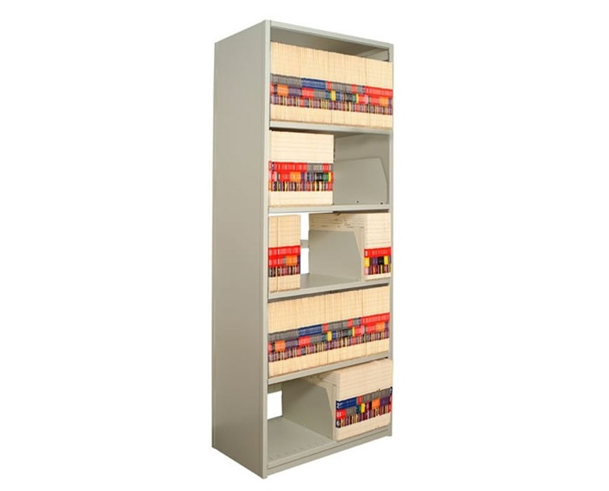 4Post X-Ray File Shelving Cabinet 88-1/4" High, 5 Tiers
