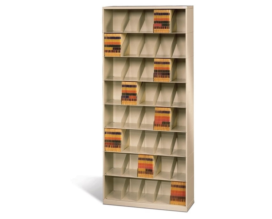 ThinStak Open Shelf Filing System - 8 Tiers - Legal-Size 48" Wide Movable Plate Divider Un-Assembled