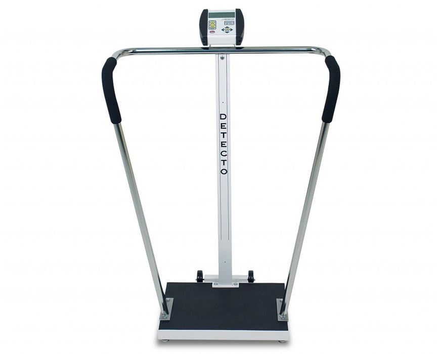 Waist-High Bariatric Stand-On Handrail Scale