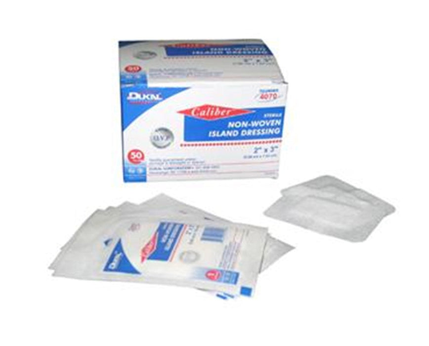 Caliber Non-Woven Island Dressings, 4" x 5", 200 per Case, 25/bx, 8 bx/cs - Sterile