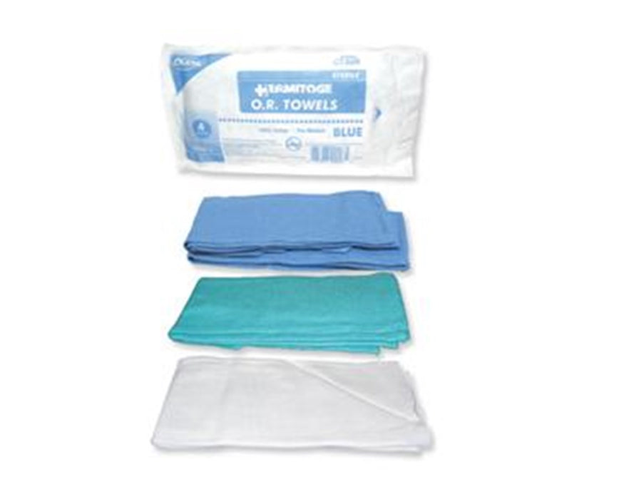 O.R Towels-Sterile, Blue, 80 Towels Total per case, 1/pk, 80pk/cs