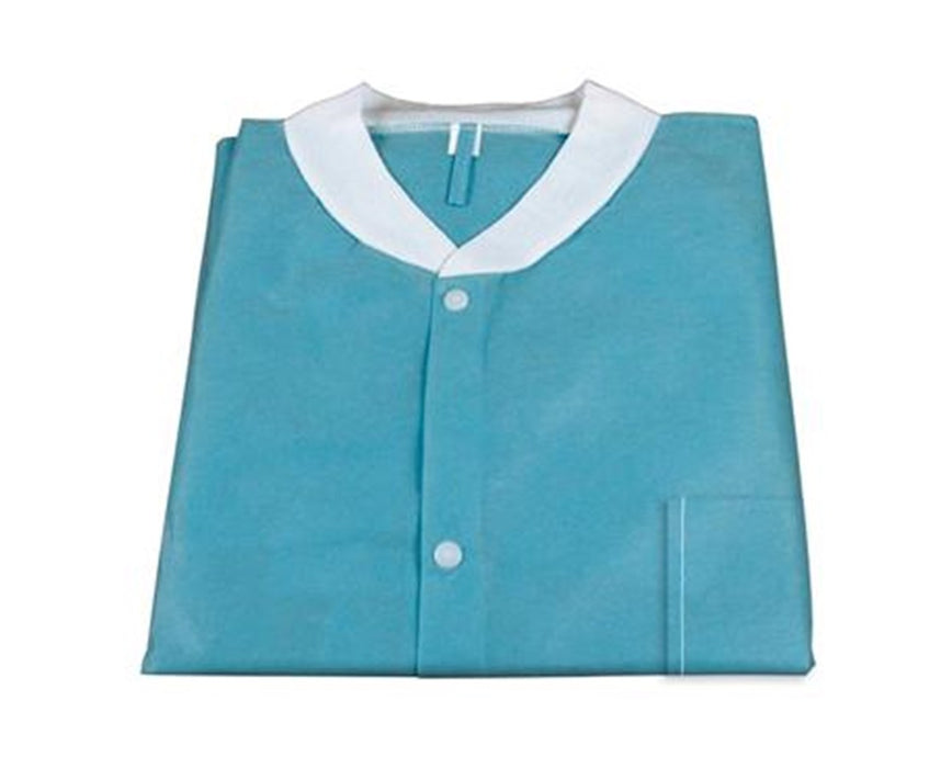 Lab Coat SMS With Pockets Medium, Teal - 300/Case
