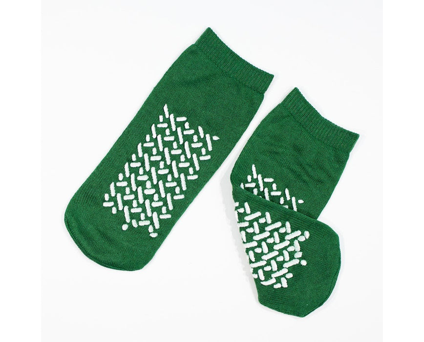 Double Sided Slipper Socks, Medium, Green (48/case)