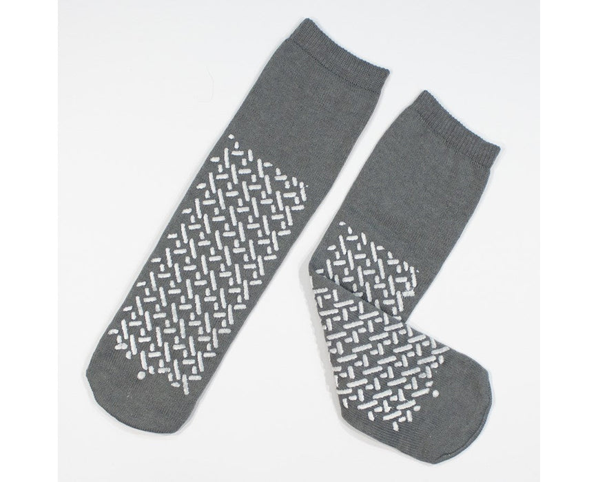 Double Sided Slipper Socks, Extra Large, Grey (48/case)