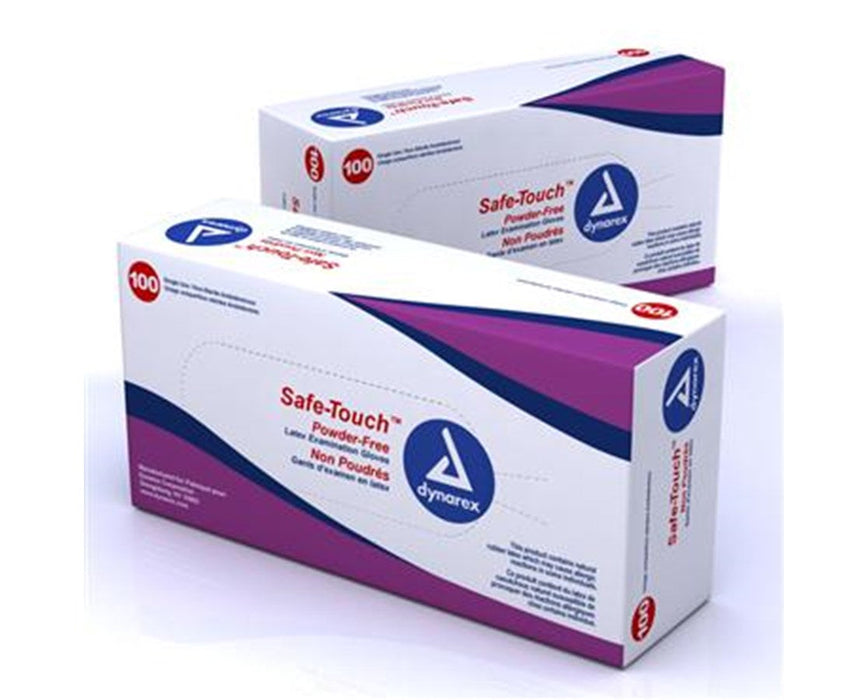 Safe-Touch Powder Free Latex Exam Gloves - 1000 Total (100/bx, 10 bx/case)