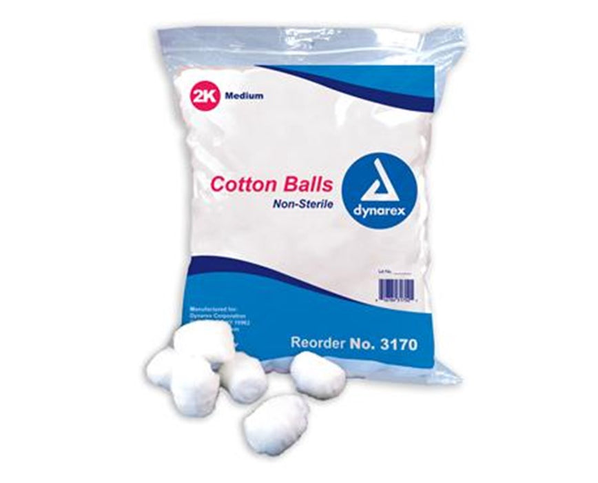 Cotton Ball, Medium, Non-Sterile, 2/pk
