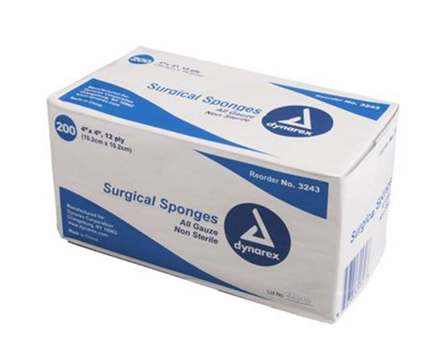Gauze Sponge, Sterile 2/pouch 4 x 4, 12 Ply - 1200 Total (2/env, 25 env/tray, 24 trays/case)