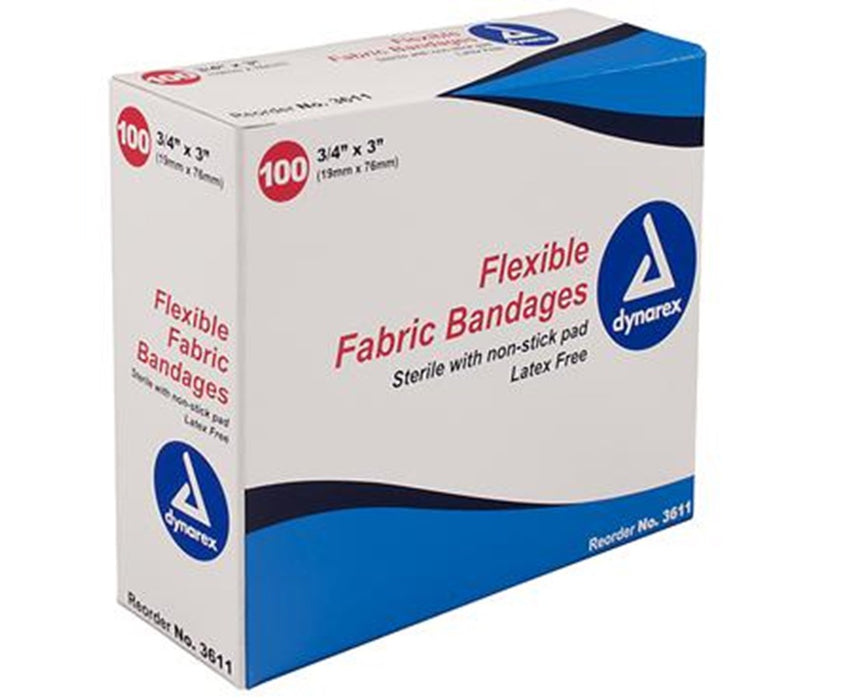 Adhesive Bandage, Fabric 3/4" x 3"