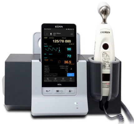 iM3s Handheld Vital Signs Monitor w/ Exergen Infrared Temp & Charging Dock