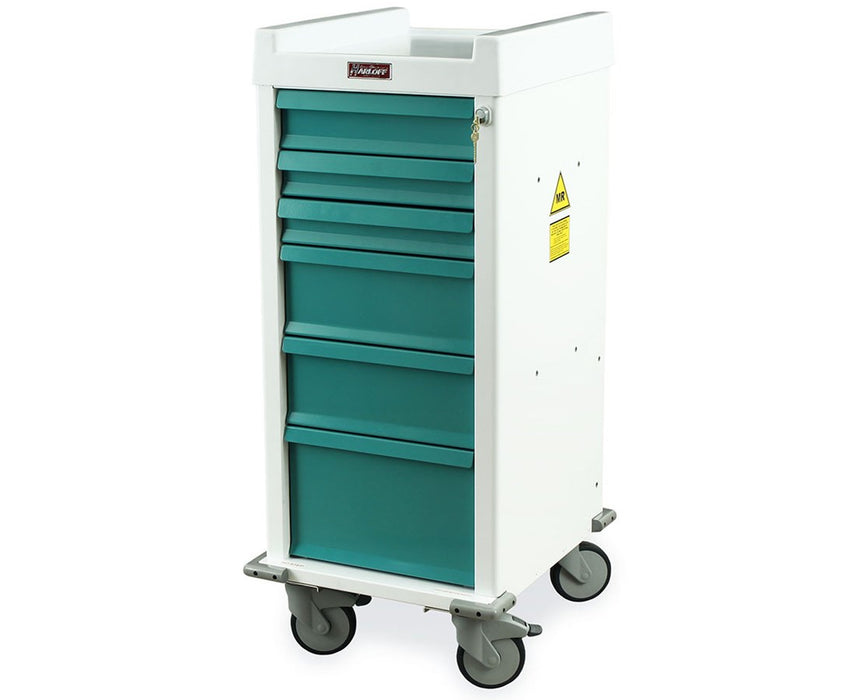 MR-Conditional Narrow Anesthesia Cart - Six drawers, standard package