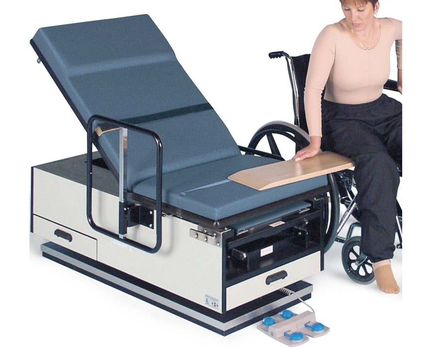 Powermatic Power Hi-Lo Exam Table Wheelchair Accessible & Adjustable Back. Doors, Drawers on Left Side of Patient w/ Duplex Outlet