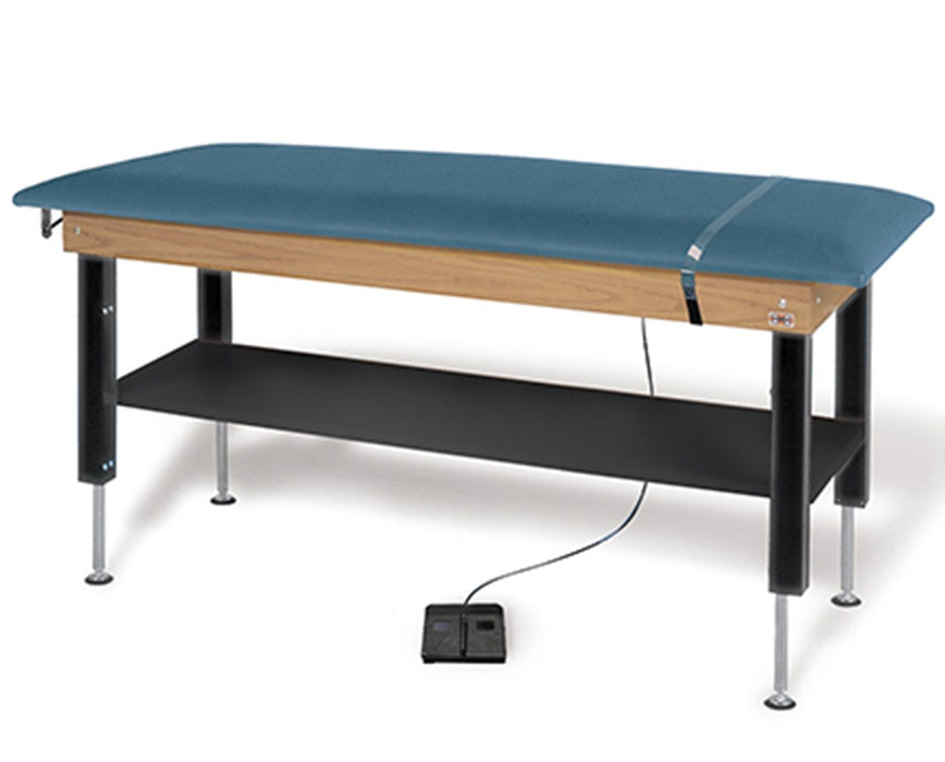 Bariatric Power Hi-Lo Treatment Table w/ Shelf & Flat Top