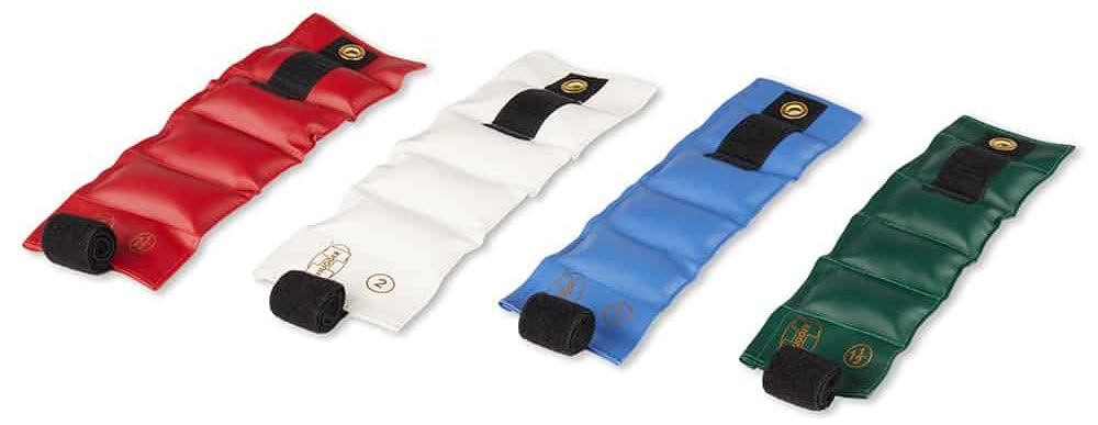 Hugger Gold-Line Wrist & Ankle Weights Set. 5 pcs (1,2,3,4,5 lb)