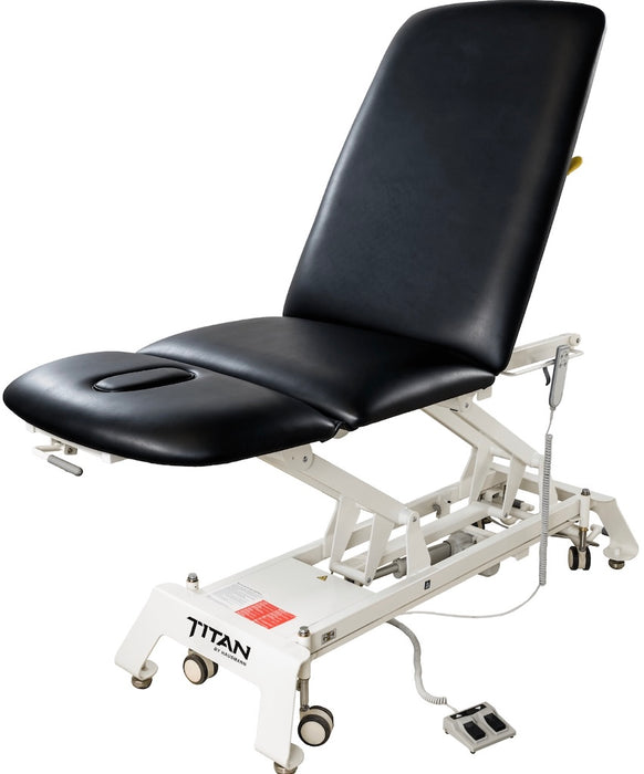 Titan Power Hi-Lo Treatment Table w/ 3-Section Top (Adjustable Back & Drop Section)