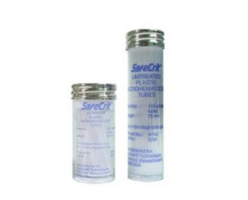 SafeCrit Capillary Tube, 75 mm, Untreated - 100/vial, 10 vial/bx