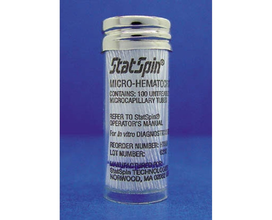 Glass Capillary Tube, 40 mm, Ammonium Heparin - 100/vial, 10 vial/bx