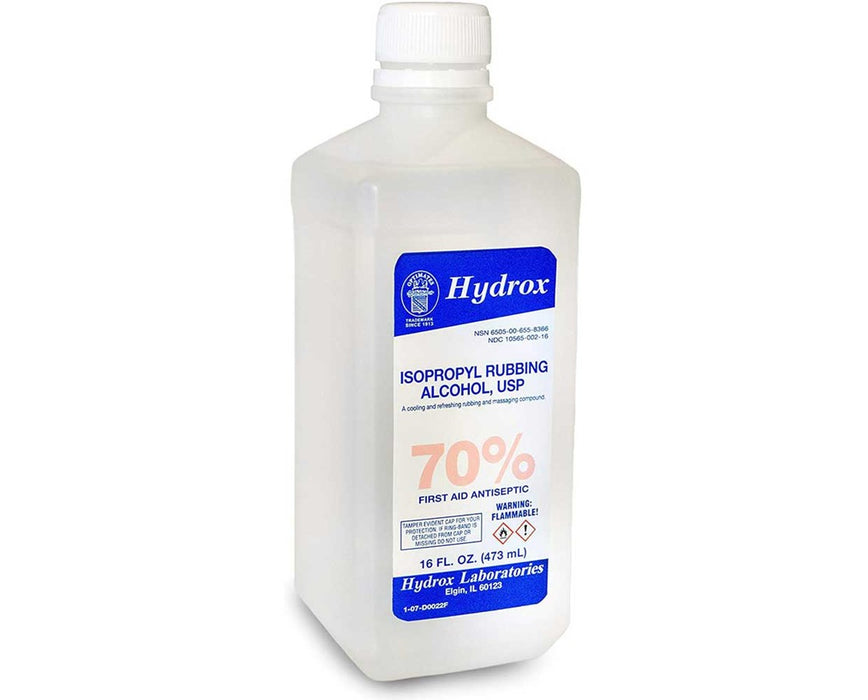 16 oz Rubbing Alcohol 70%, USP -12 / Cs