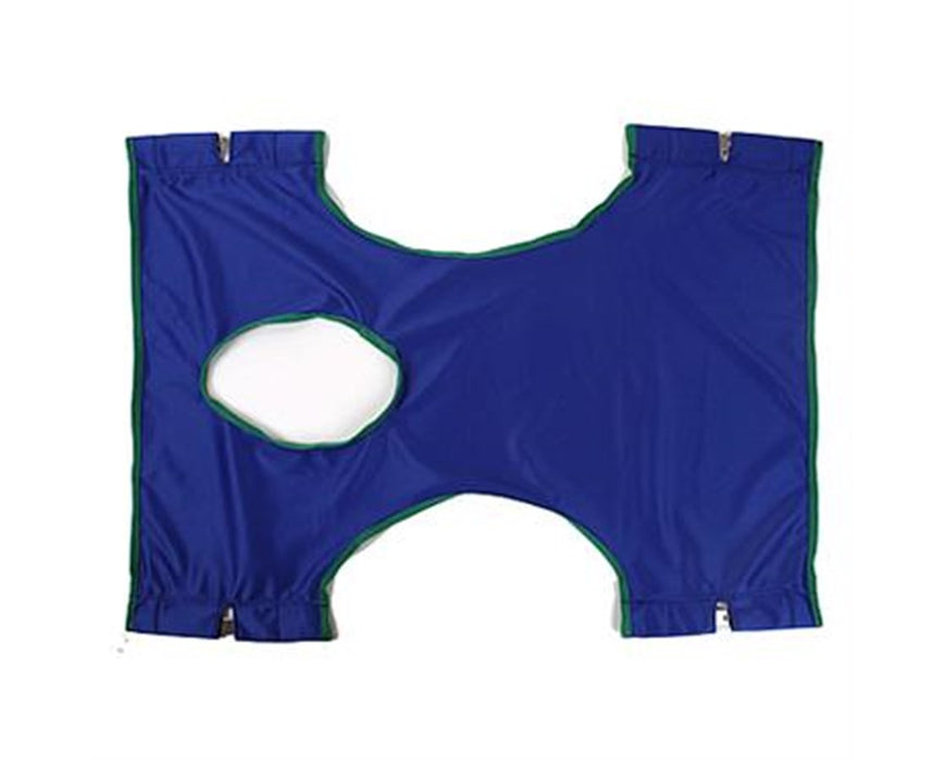 Standard Patient Lift Sling with Commode Opening, Solid Polyester