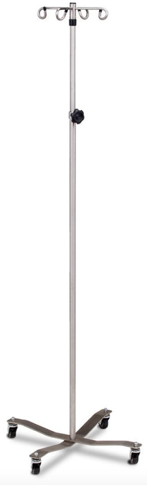 Stainless Steel IV Pole with Detachable Hook Top 4-Hooks