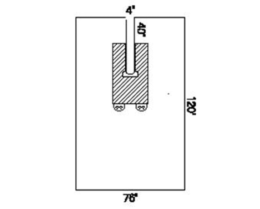 Universal U-Drape 80" x 124" with 4" x 44" Split- Non-Sterile (30/Case)